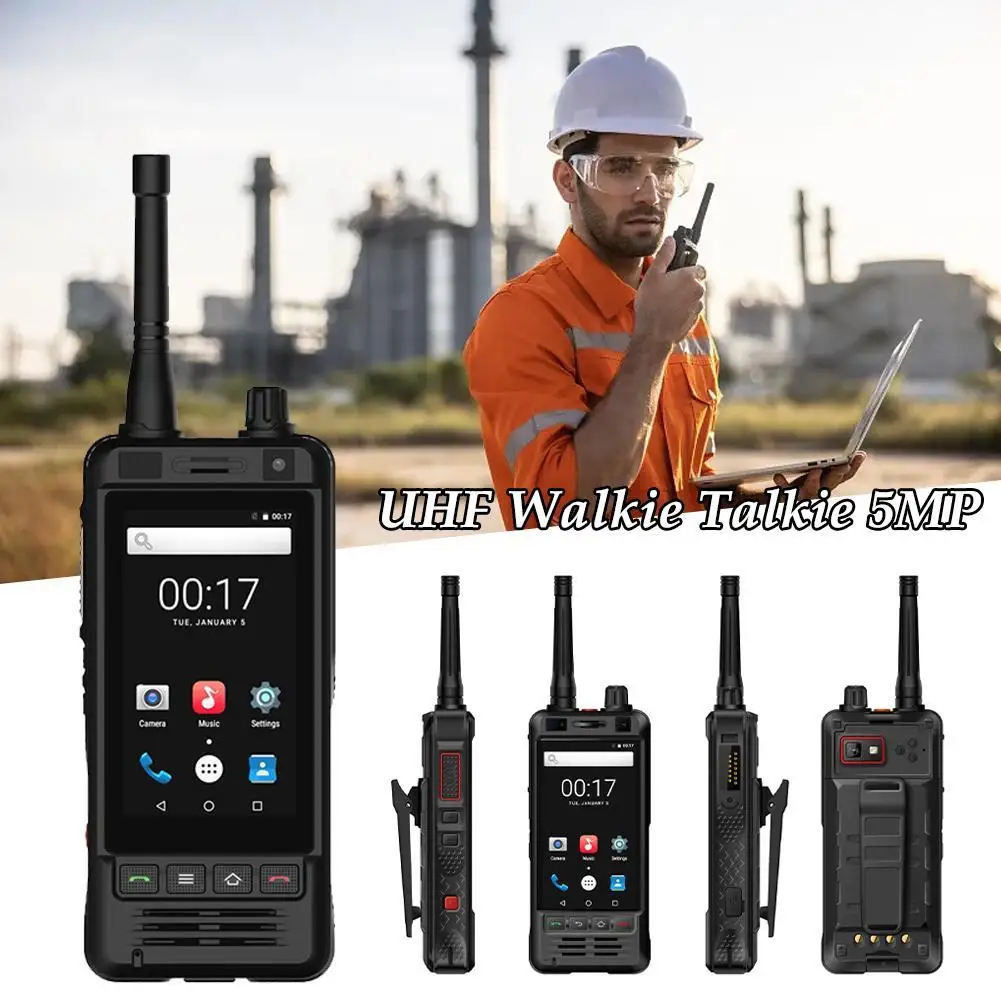 

Wi-Fi Bluetooth POC рация 3G W5 Android 6,0 телефон PTT радио IP67 УВЧ Передняя и задняя камера 3,5 "TN ЖК 5000 мАч