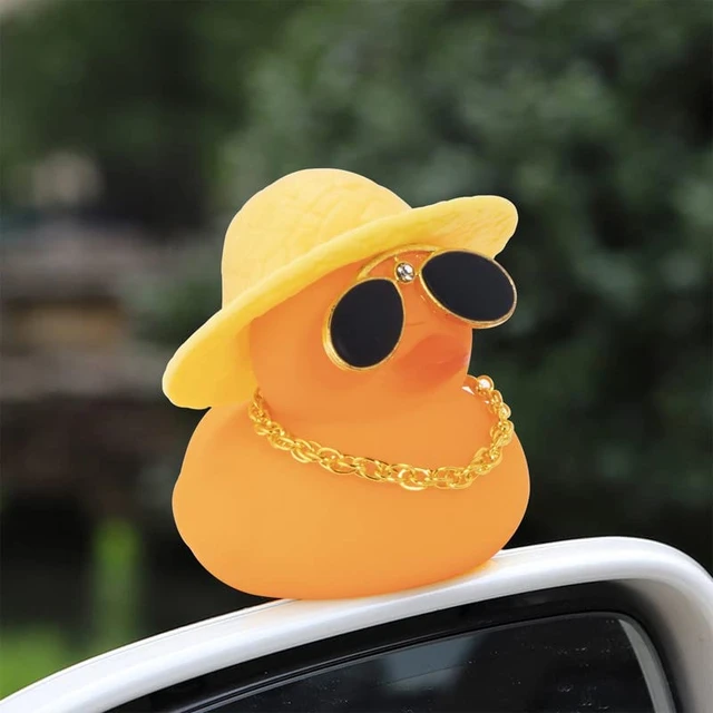 Mini Yellow Car Duck Rubber for Car Accessories Dashboard Toy Small Duck Car  Decoration Interior Cute Ornaments - AliExpress