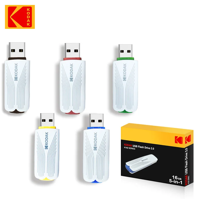 5개 코닥 16GB USB 2.0 플래시 드라이브 고속 U 디스크 - 5가지 색상 올..