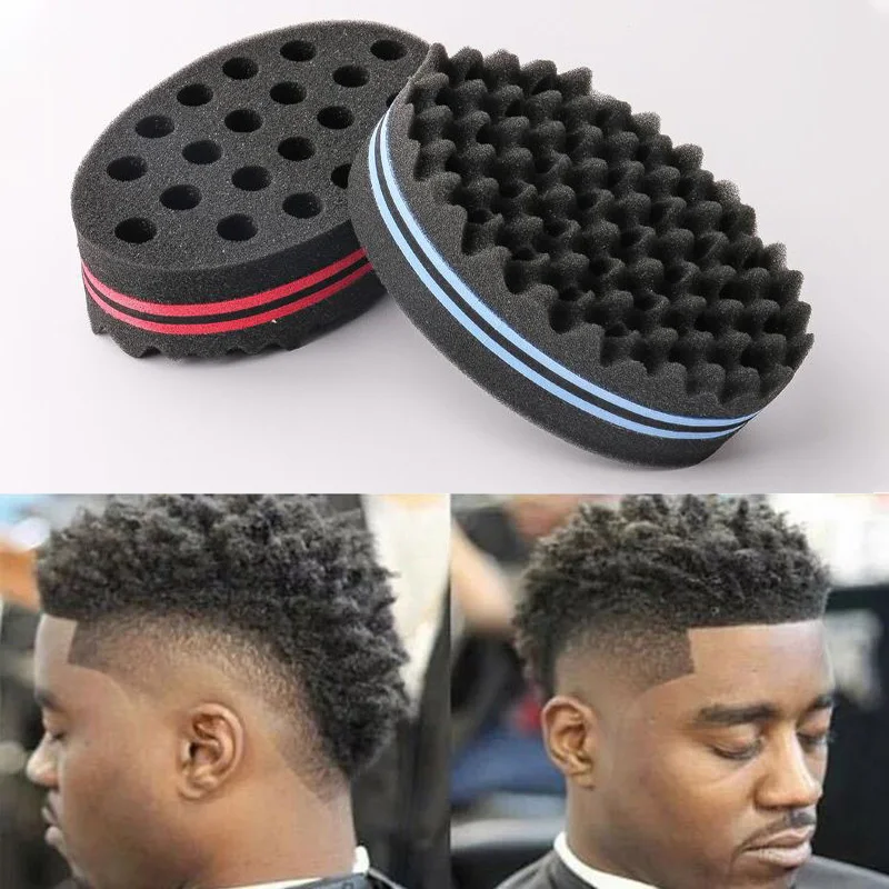 Single Side Magic Twist Hair Sponge Barber Hair Brush Sponge Twist Afro  Curl Coil Wave Hair Care Styling Tool