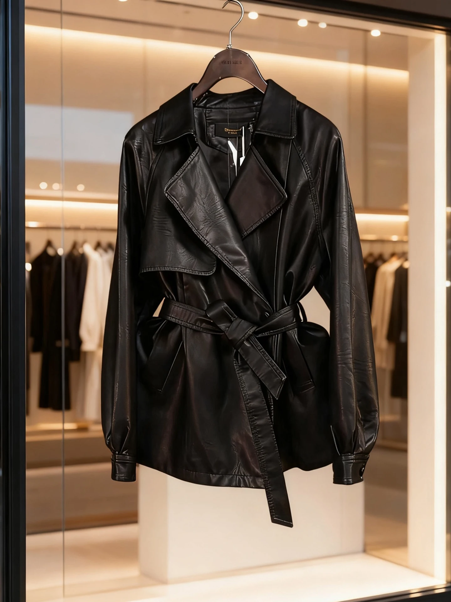Haining Real Leather Jacket Women's Short Style Belted Slimming Vintage 2025 New Sheepskin Retro Windbreaker Outerwear
