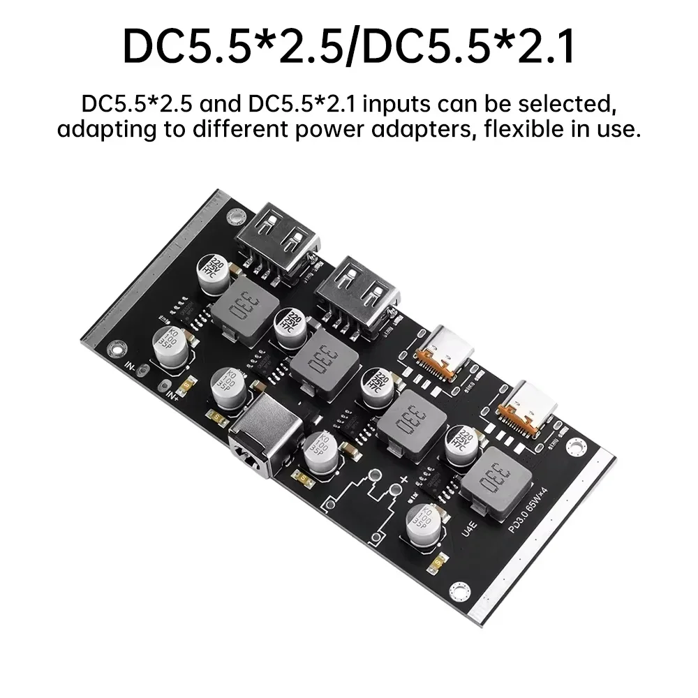รูปสินค้า โมดูลชาร์จเร็ว PD65W 4 ทิศทาง รองรับ PD3.0 QC3.0 Type-C