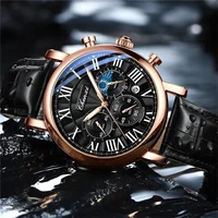 CHENXI 973 multi-fonction affaires Phase de lune Date étanche Rome analogique importé hommes montre-bracelet cadran Quartz montres en cuir 6