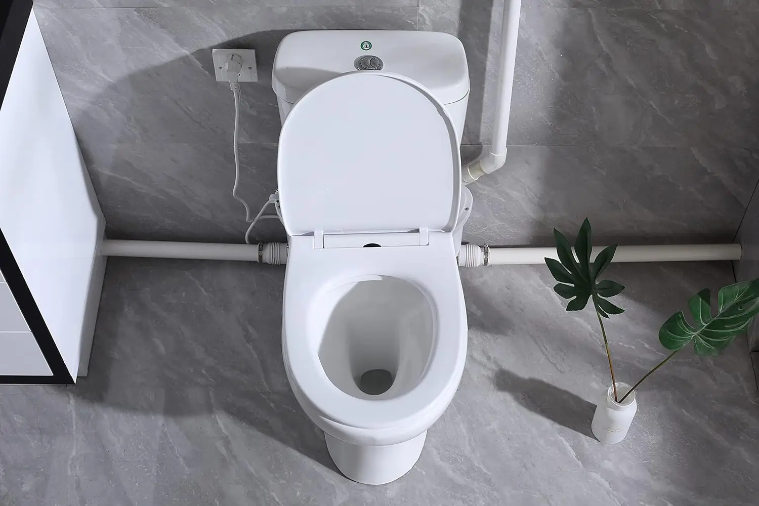 Toilet UpflushToilet for Basement Toilet System Upflush Toilet With Powerful Quiet Macerator Pump with 4 Water Inltes for 5