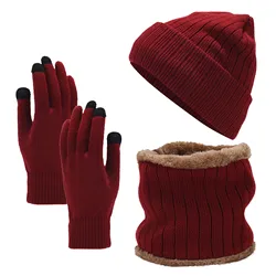 Winter Hat And Scarf Set Elegant Clothing Accessories Scarfece 2023 Thick Warm Set Knitted Solid Color Neckerchief 2024 목도리