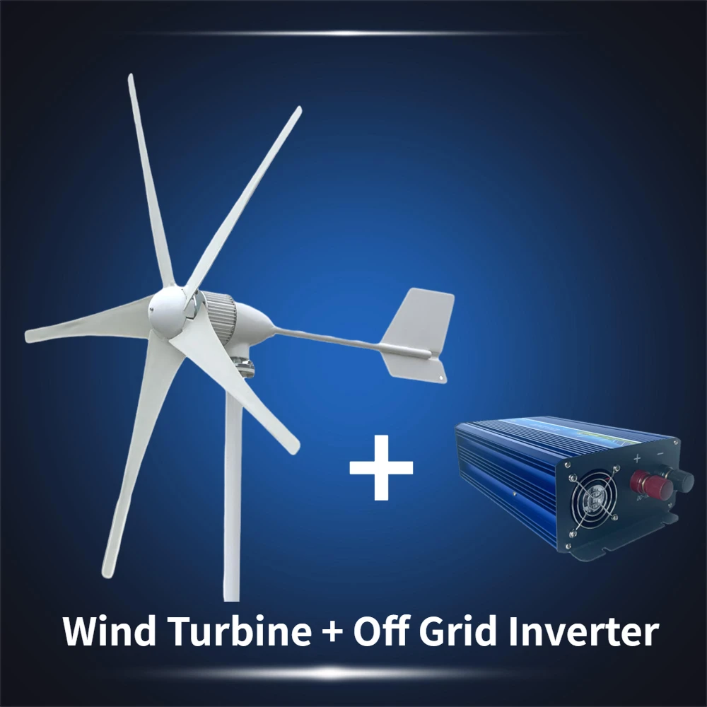 5000W Vertikalachsen-Windkraft anlage 48V alternativer Energie generator  220V Wechselstrom ausgang Haushalts-Komplett satz mit Wechsel richter