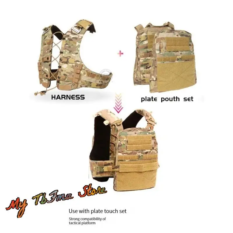 Tactical Vestt AVS MBAV Type H HARNESS Connected To Crye Precision 