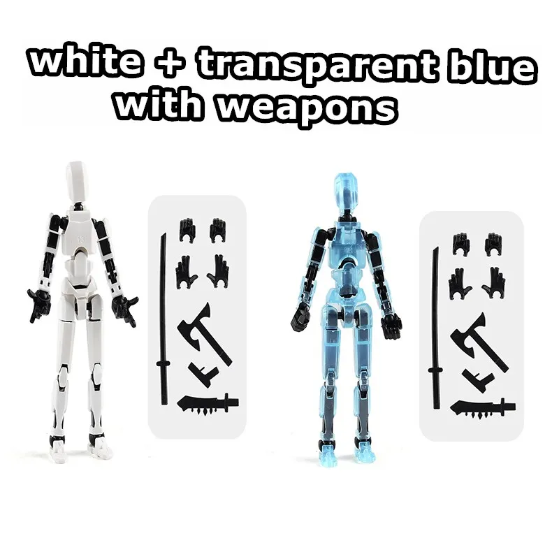 Dynamic Shapeshift Robot 3D Mannequin and Dog Figures Toy Set