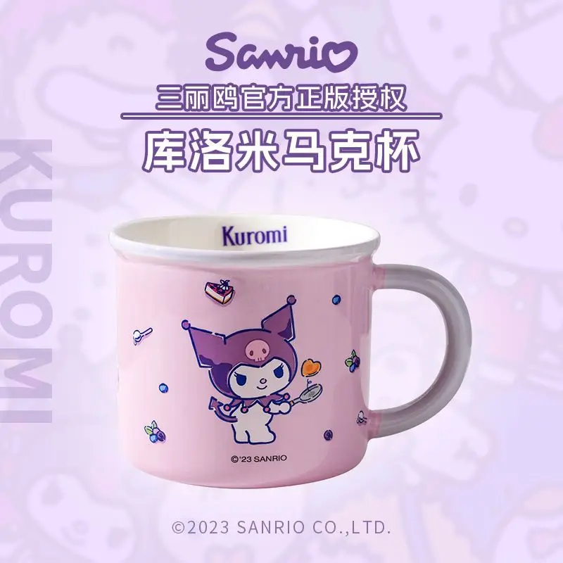 

Sanrio Kuromi Hello Kitty Anime Kawaii Children Cup Cute Cartoon Drink Milk Ceramic Water Mug Ins Gifts for Girls