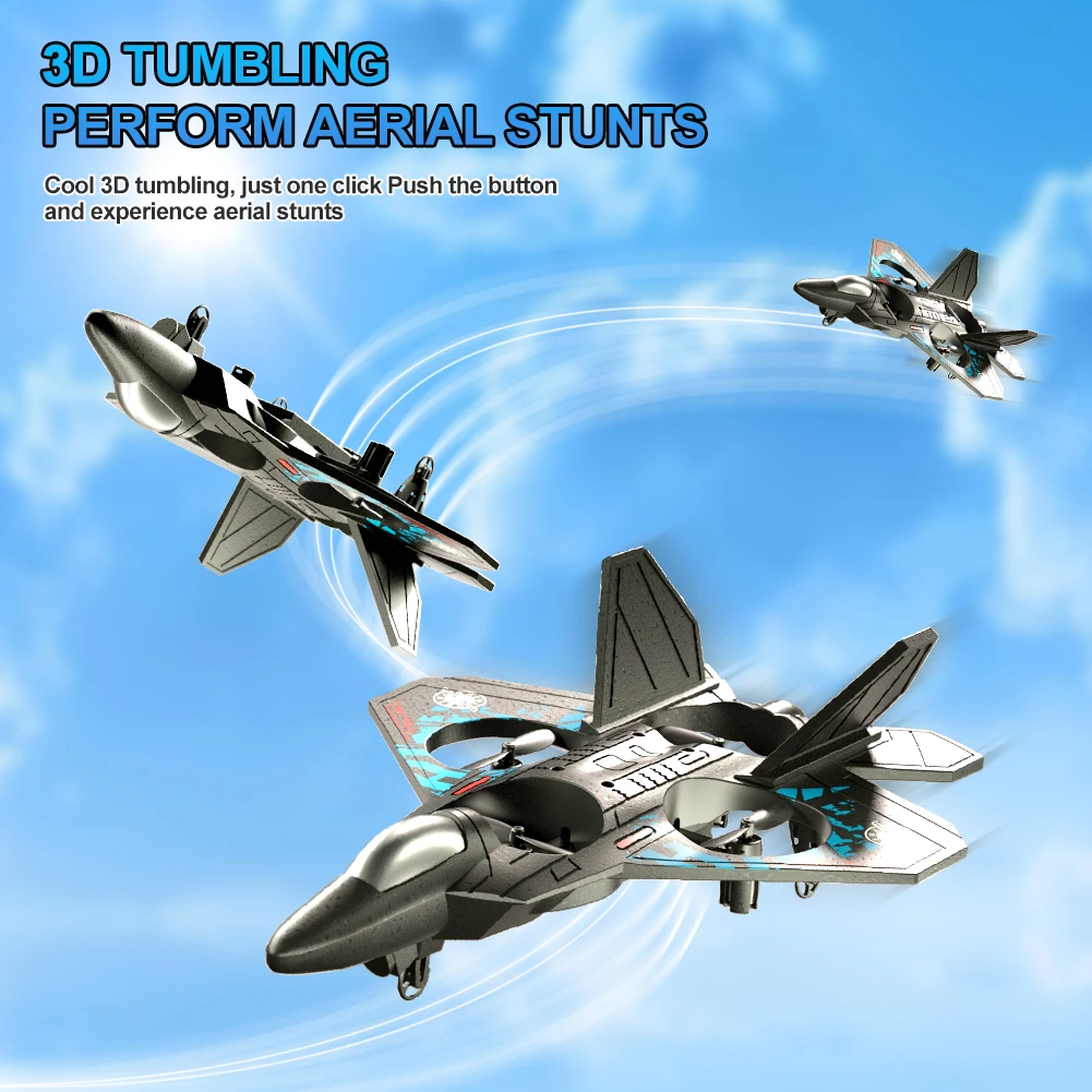 L0712 RC Remote Control Airplane 2.4G Gravity Sensing RC Glider One Key Takeoff 360° Rotation Plane EPP Foam Kids Toys 3