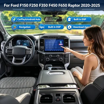 Autoradio GPS Android 13.0 da 13.2 Pollici con Lettore DVD per Ford F150 F250 F350 F450 F650 Raptor 2020-2025 - Unità Principale