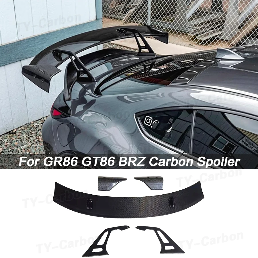 

For Toyota GR86 GT86 Subaru BRZ Real Carbon Fiber Rear Spoiler Wing Car Rear Trunk Lip Spoiler Wing High Quality FRP AD Style