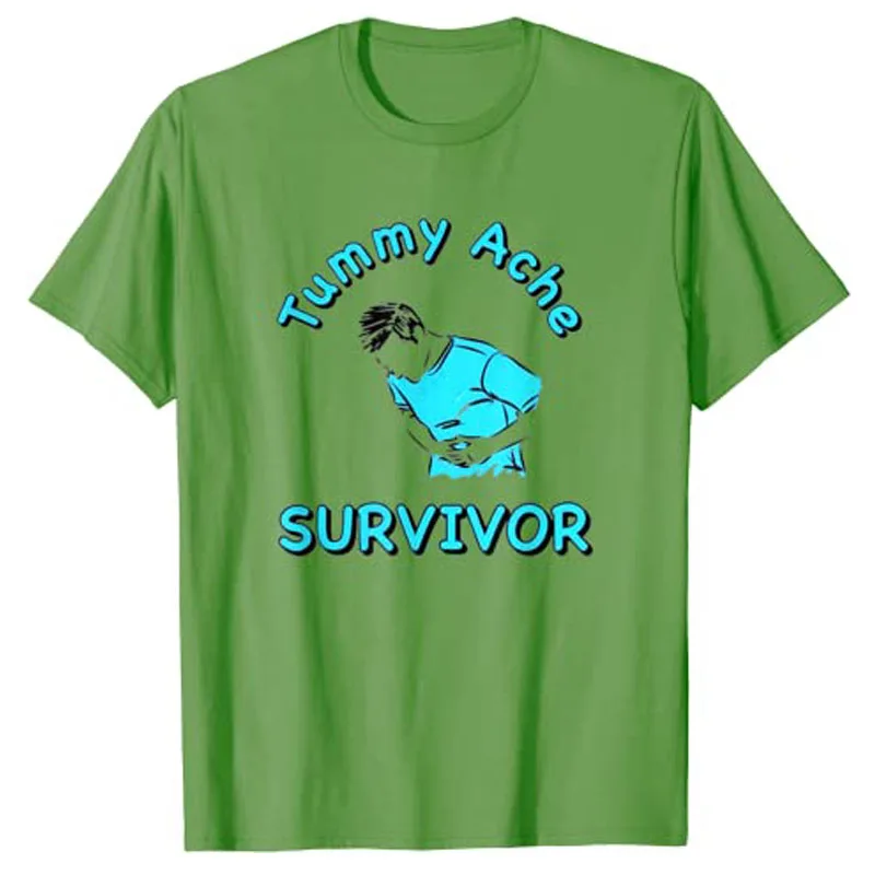 Funny Tummy Ache Survivor Quote Valentines Day for Men Women T-Shirt Aesthetic Clothes Graphic Tee Tops Gifts graphic tees women Tees