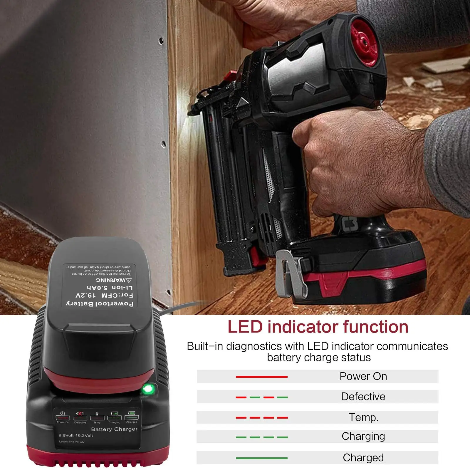 Volt C3 Battery Charger Replacement For Craftsman