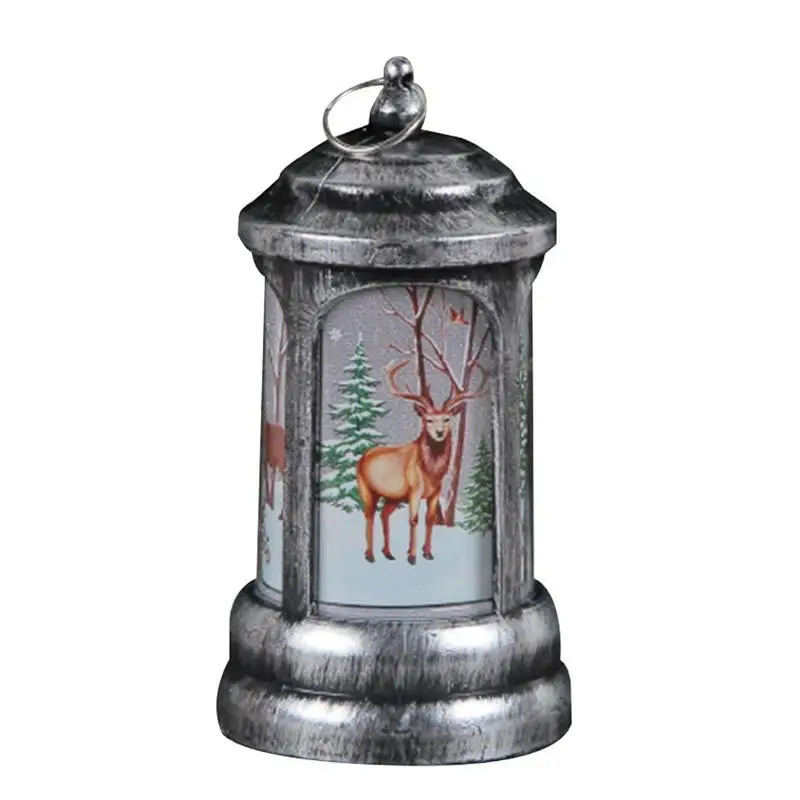 Lanterne Di Natale Decorativo Vintage Pupazzo Di Neve Elk Santa Wind Light Led Night Lamp Night Light Christmas Lantern Centrotavola Per