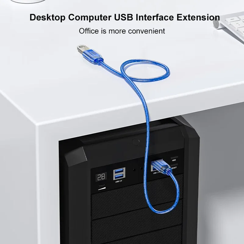 Usb cable usb extension cable SAMZHE USB 2.0 Extension Cable Flat Extend Cable AM/AF for PC TV PS4 Computer Laptop Extender