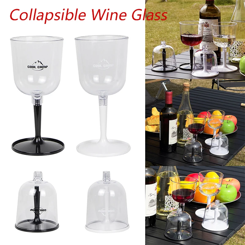 Resin Collapsible Wine Glass Portable Detachable Plastic Wine Glasses Fall  Resistance Shatterproof Reusable for Camping Outdoor - AliExpress