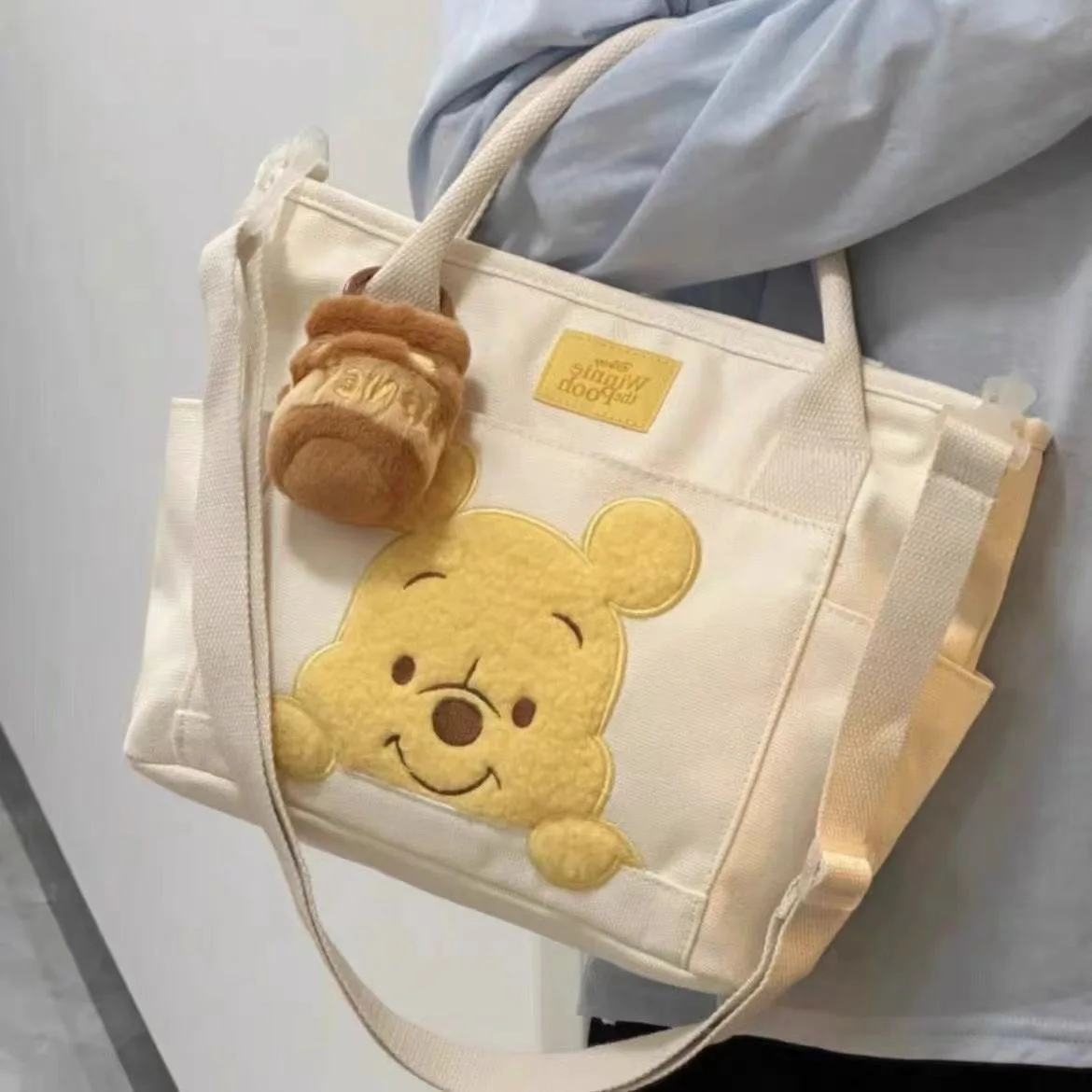Disney cartoon Winnie Animal Design Backpack Figure Pattern Bag Kindergarten canvas bag Gift