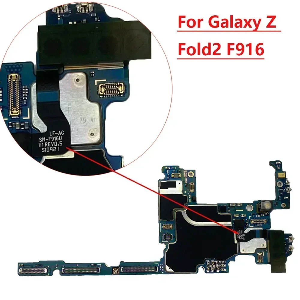Logic Main Board for Samsung Galaxy Fold 2 F916B F916U F916N Motherboard 5G Fold2 With Full Chips Unlocked Plate,mobile motherboard