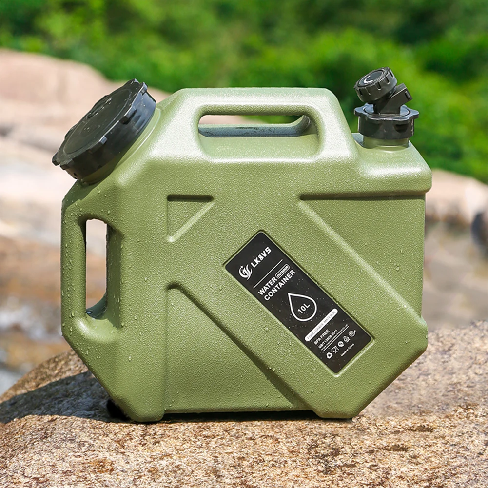 10L Water Storage Container with Faucet Drinking Water Bucket Large Capacity Water Dispenser Carrier for Outdoor Hiking 2
