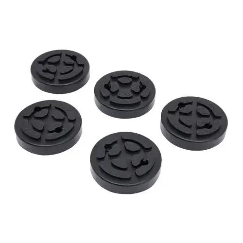 5 Pieces Lift Rubber Pads Set Rubber Arm Pads Round Auto Truck Hoist Lift Pad for Auto Lift Car Truck 30mm Thick Anti-slip