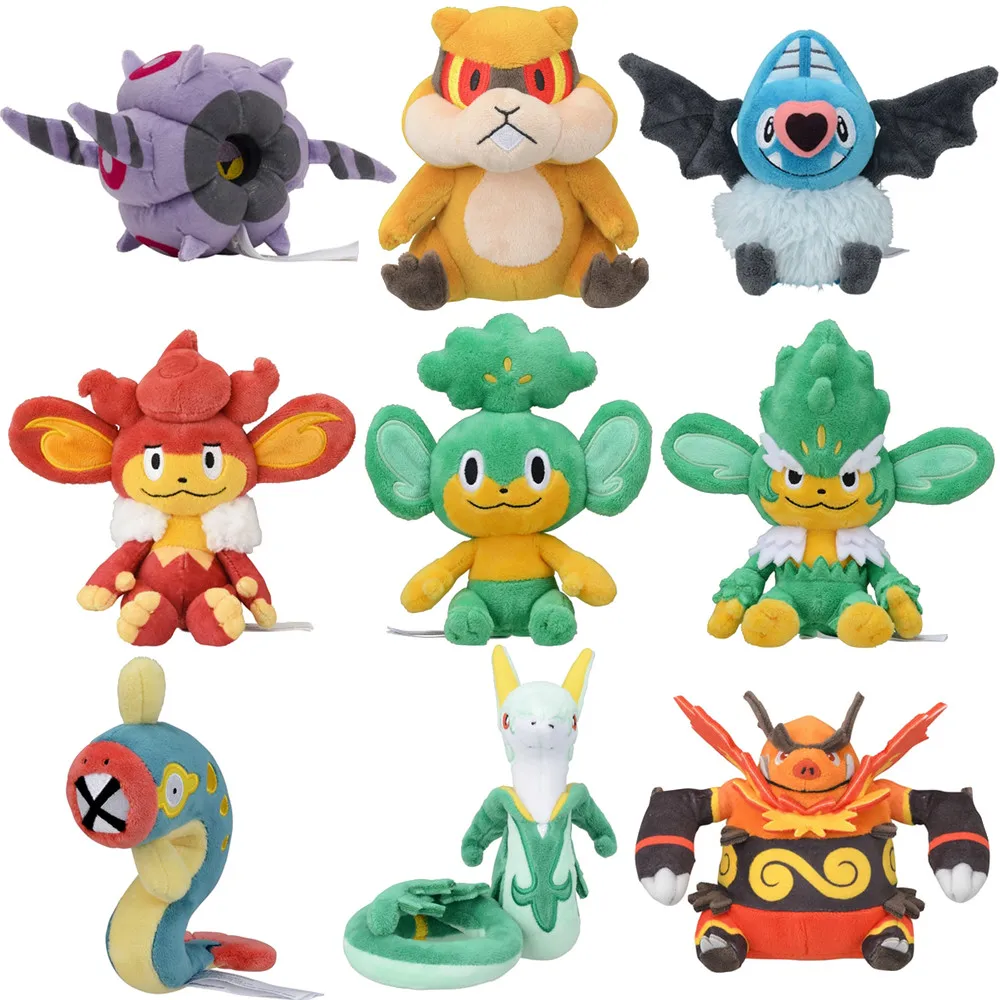 Genuine Pokemon Fit Mismagius Serperior Pansage Zekrom Plush Doll Kawaii Stuffed Animal Anime Pocket Monster Plush 40 style pokemon plush toys gengar jigglypuff snorlax eevee lapras charizard stuffed doll anime pocket monster plush collection