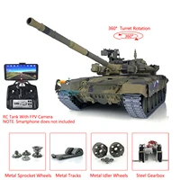 HENG LONG 1/16 7.0 Upgraded Metal Russia T90 RTR Radio Control Tank 3938 FPV 360° Turret RC Panzer Vehicle TH17852-SMT4 2