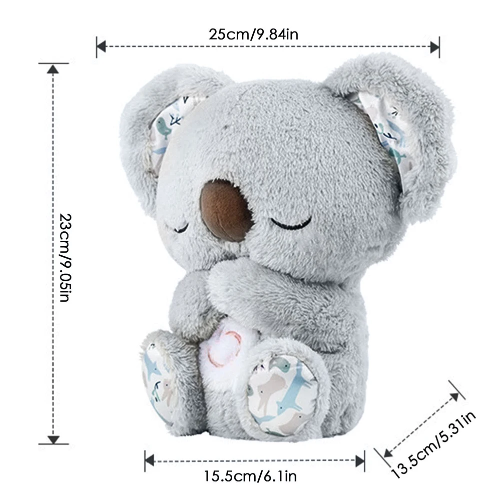 Baby Plush Doll Breathing Bear Newborn Soothing Sleep Playmate Plush Toys Kids Music Sleeping Companion For Baby Accessories 6