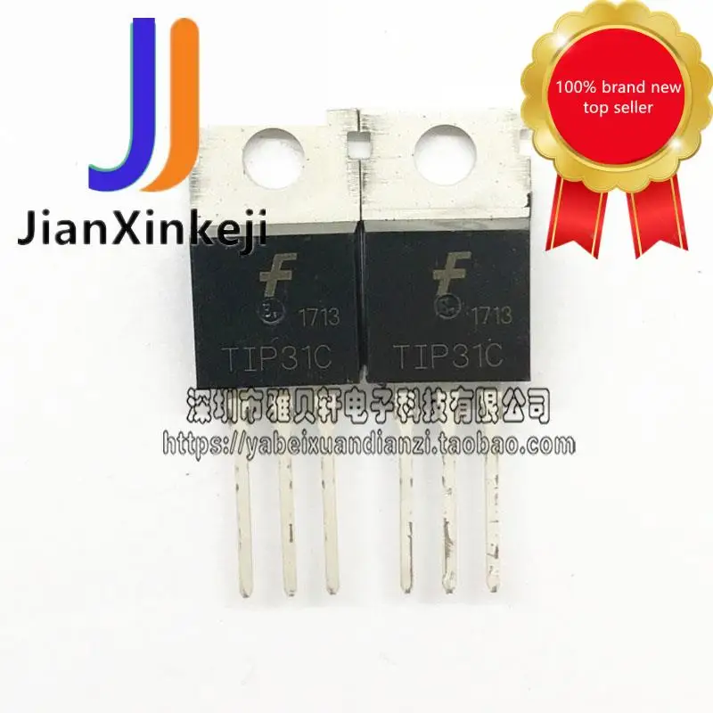 

10pcs100% orginal new TIP31C NPN Darlington 6A 40-100V 65W package TO-220 in stock