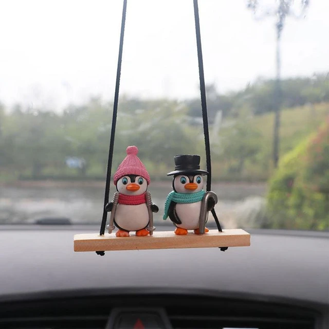 Creative Car Pendant Super Cute And Fun Anime Car Penguin Pendant Easy To  Hang Swinging Penguin Car Hanging Ornament - AliExpress