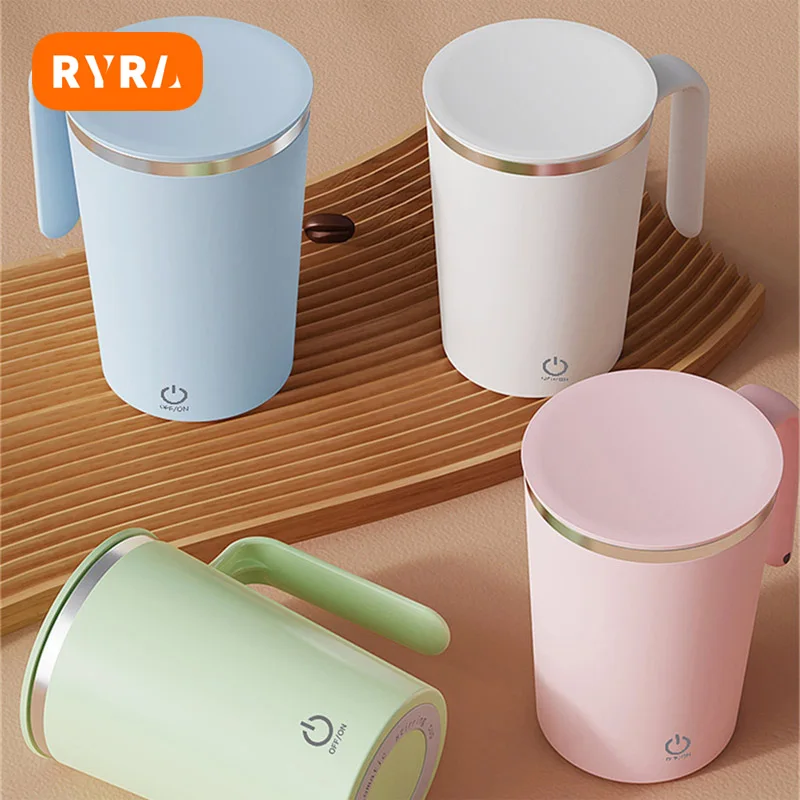 Electric Mixing Cup Automatic Mixing Cup With Magnetic Stirrer Mixer Lazy  Rotating Water Cup Kitchen Coffee Cups Portable Mugs