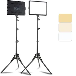 8/12 Inch LED Photography Video Light Panel Lighting Photo Studio Lamp Kit For Shoot Live Streaming Youbube With Tripod Stand