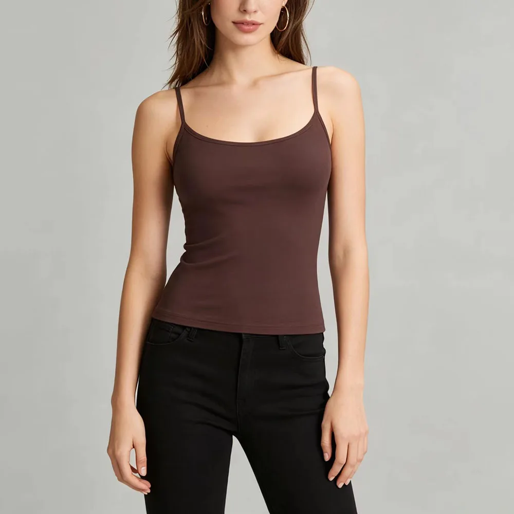 Sky Blue Women's Slim Tank Top - Summer Fashion Versatile Casual Sleeveless