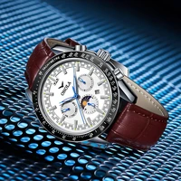 ONOLA 2023 New Fashion Men Watch Casual Mechanical Watch Men's Luxury Top Leather Hollow Automatic Watch