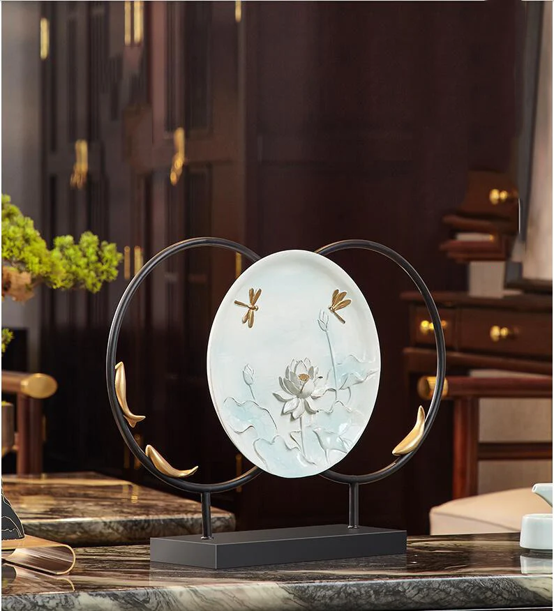 

Новинка, подставка из китайской смолы, металлические украшения, искусство, украшение для дома, гостиницы, офиса, рабочего стола