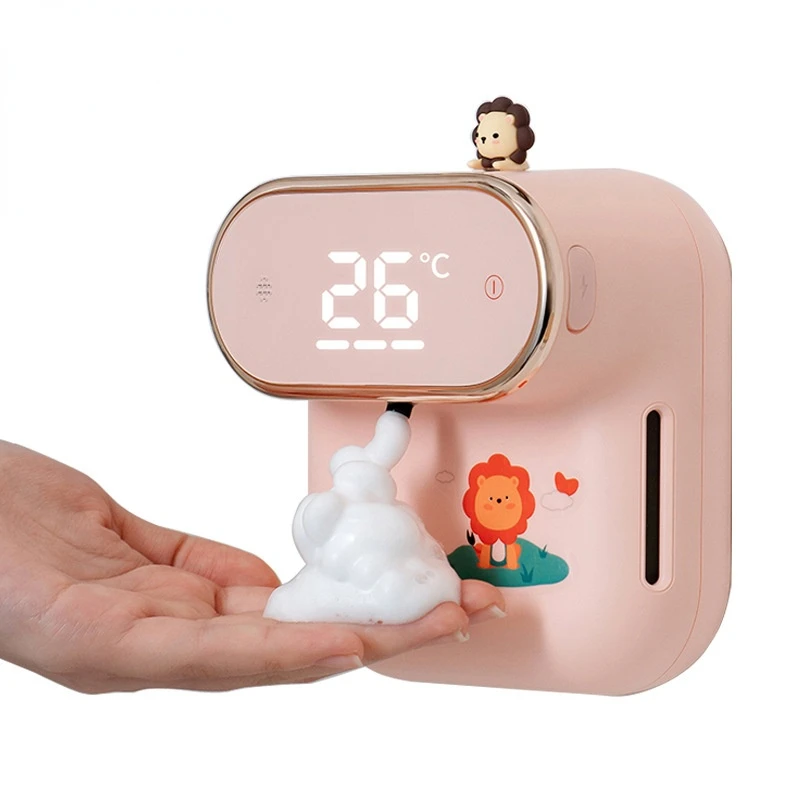 

Automatic Foam Soap Dispenser Wall Mounted LED Temperature Display Smart Infrared Sensor Foam Machine Children's Soap Dispenser