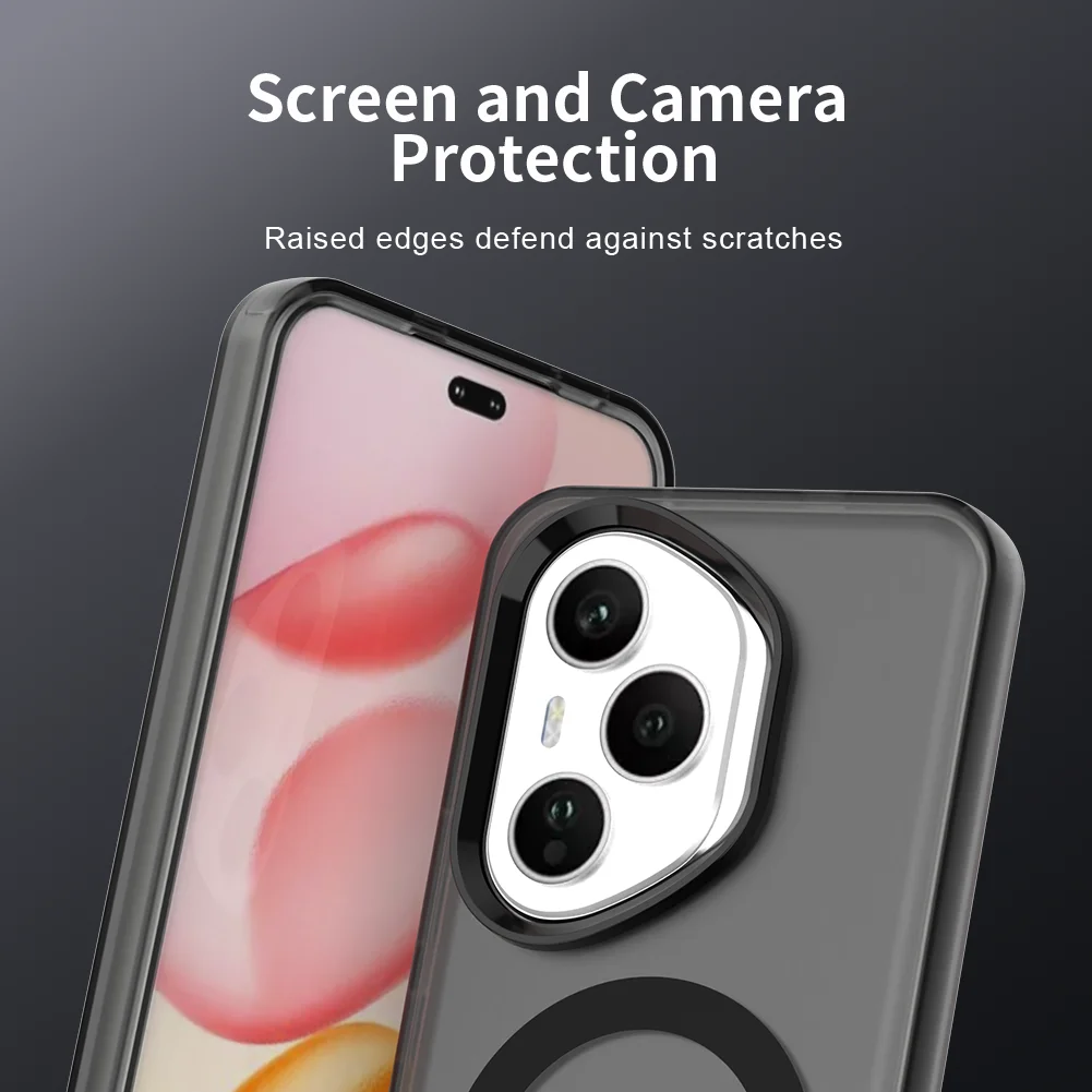 Luxury Armor Shockproof Magnetic Wireless Charging Matte PC Case