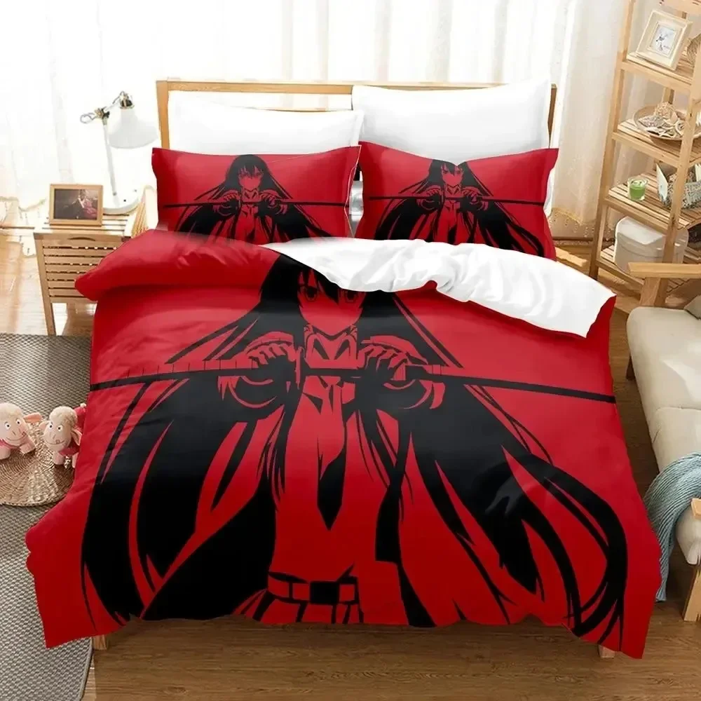 Anime Akame Ga KILL Bedding Set Duvet Cover Bed Set Quilt Cover