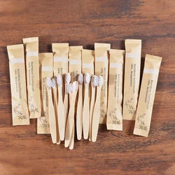 10-Pack Kids Eco-Friendly Bamboo Toothbrush Set (10pcs White)