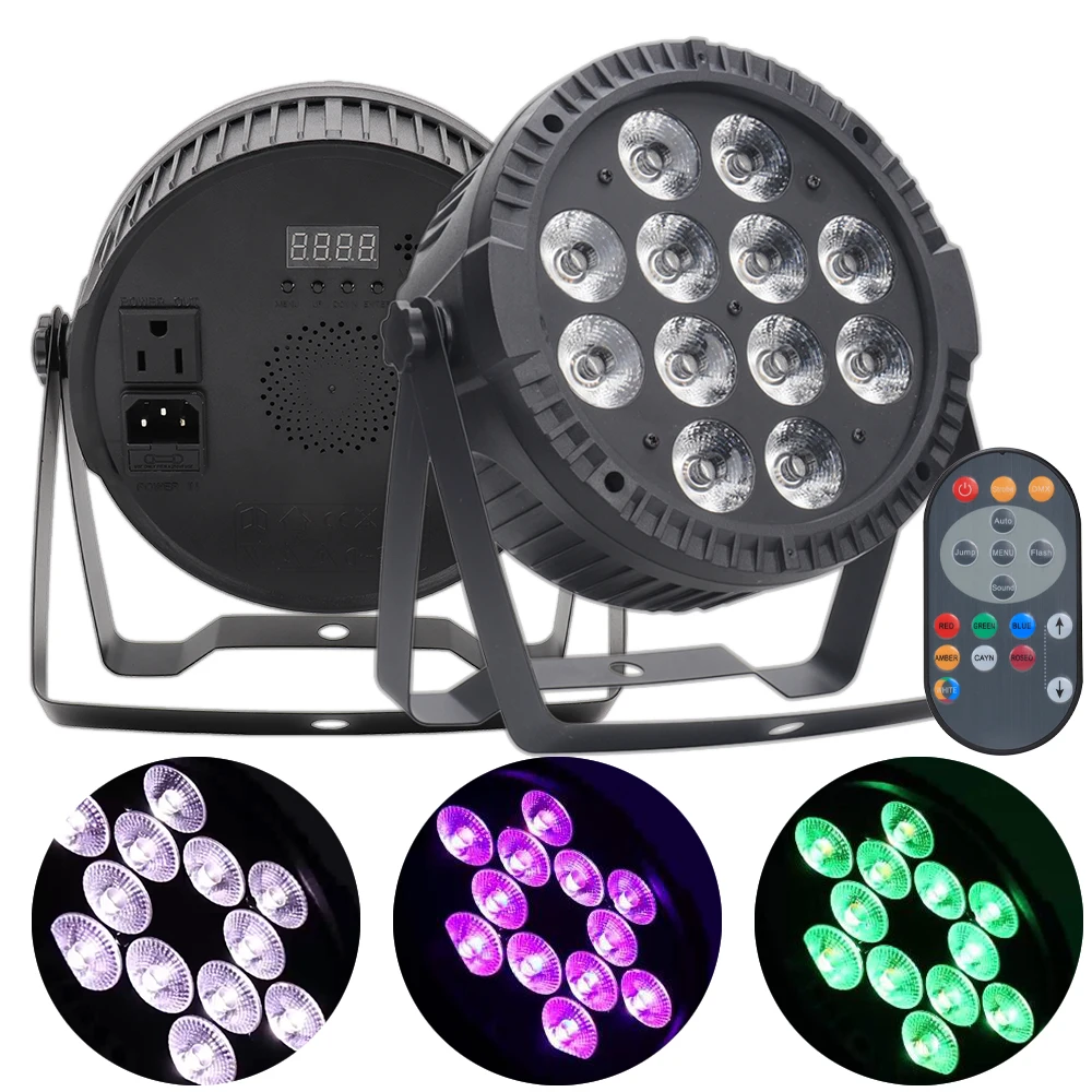 Par Light 12LED RGBW 4in1 Stage Light DMX512 Color Mixing For Party DJ Disco Show Lighting Strobe Effect Projector