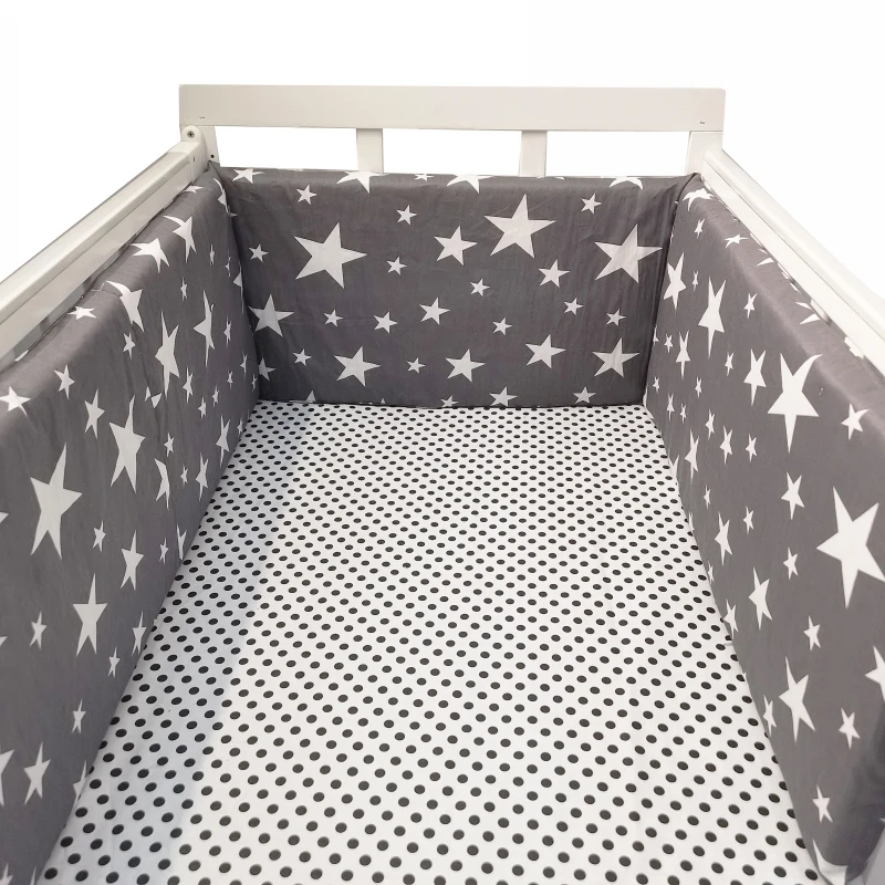 Baby Crib Fence 200*30cm Cotton Bed Protection Railing Thicken Bumper One-piece Crib Around Protector for crib bumper