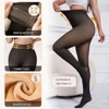 85270-ffda37.jpg Collants thermiques doublés en polaire pour femmes, une couture, collants chauds et transparents, faux collants thermiques translucides épais, Leggings pour temps froid