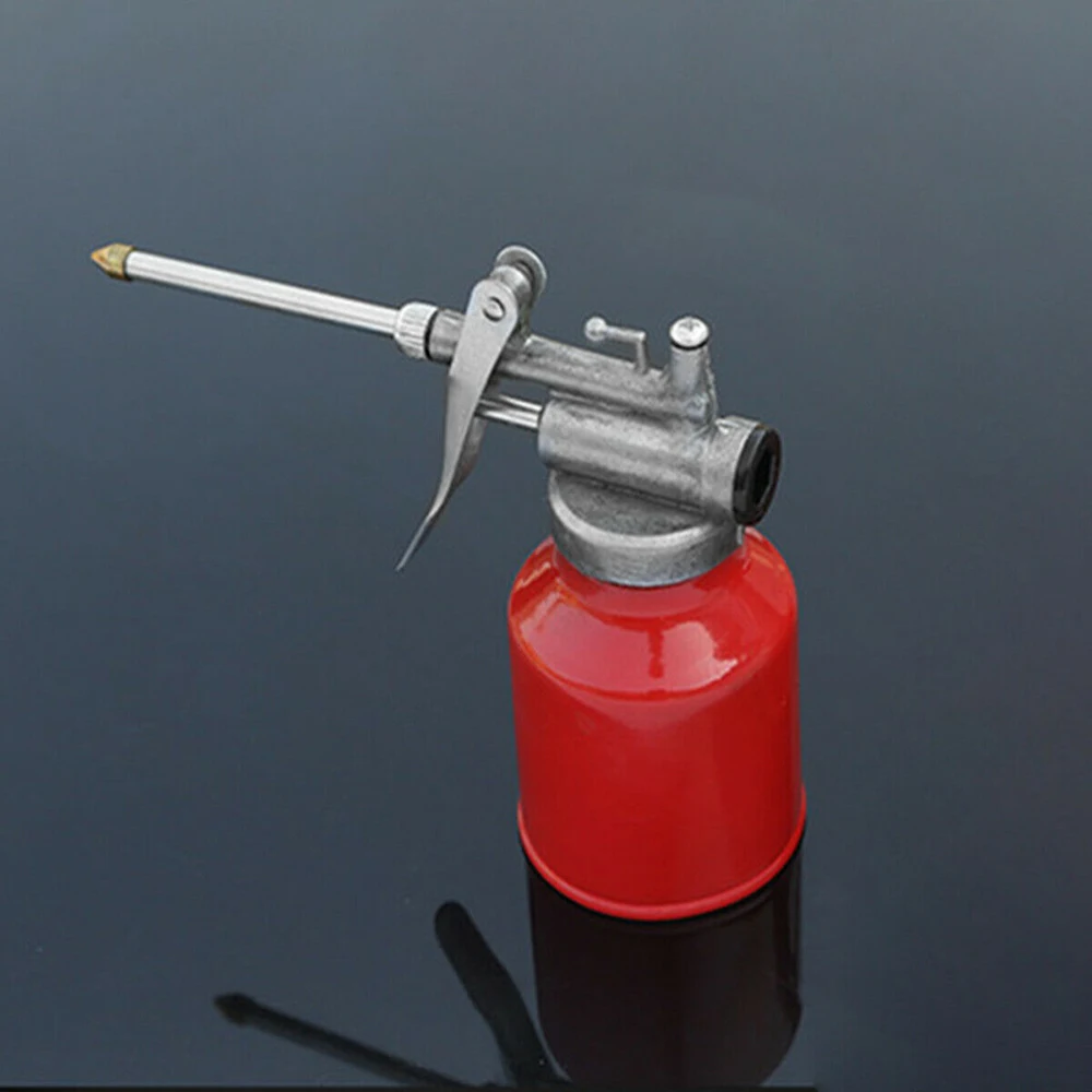 250ml Oil Can Die Cast Body With Rigid Spout Thumb Pump Workshop Oiler for Wholesale Drop Shipping