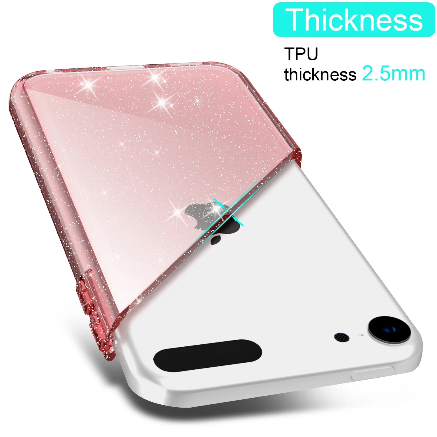 Luxury Bling Soft Silicone Shockproof Transparent Protective Case