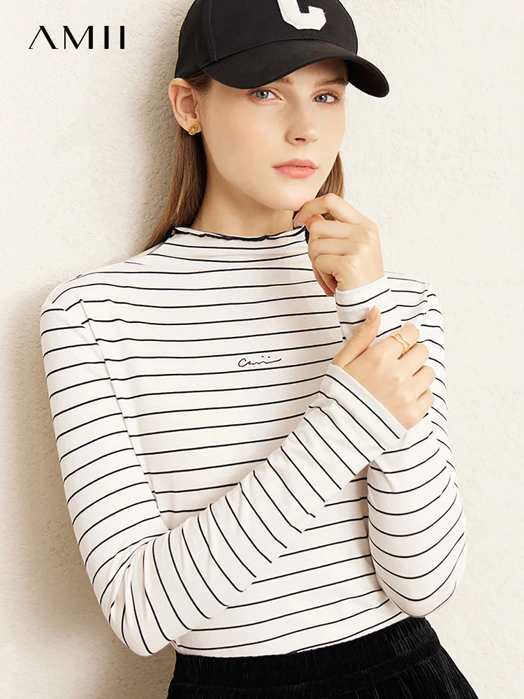 black and white striped long sleeve t shirt women's