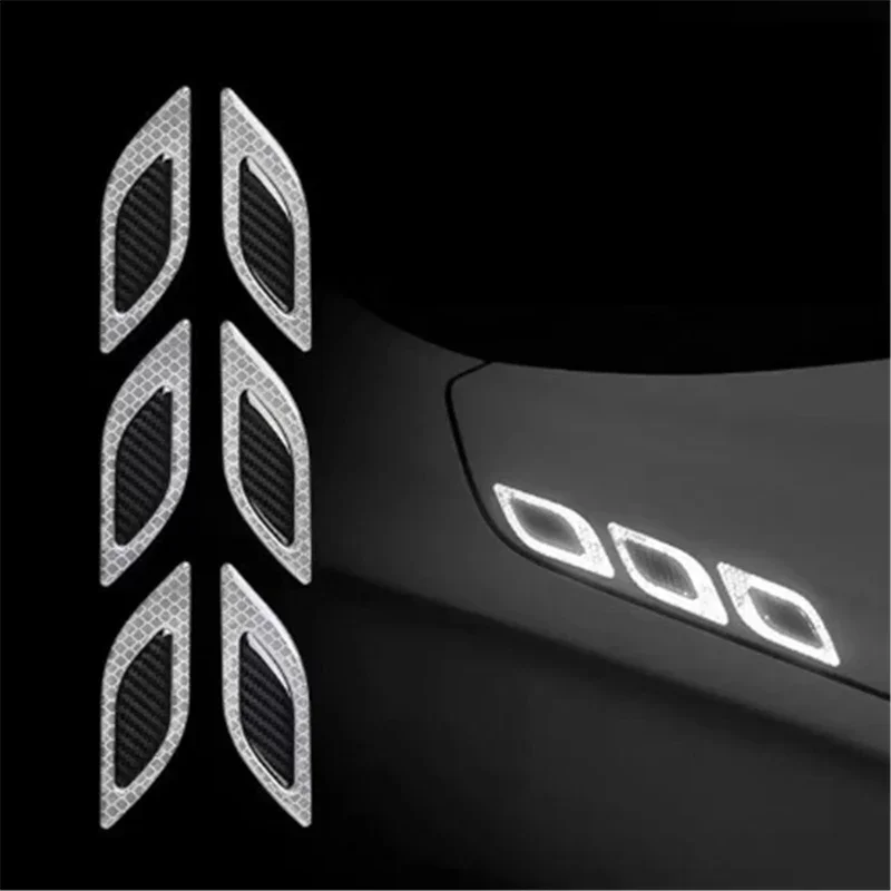 thumbnail image 1 of Juego de 6 pegatinas reflectantes para coche, pegatinas de advertencia de seguridad antiarañazos para camión, motor de automóvil, accesorios decorativos exteriores, 1 of 5