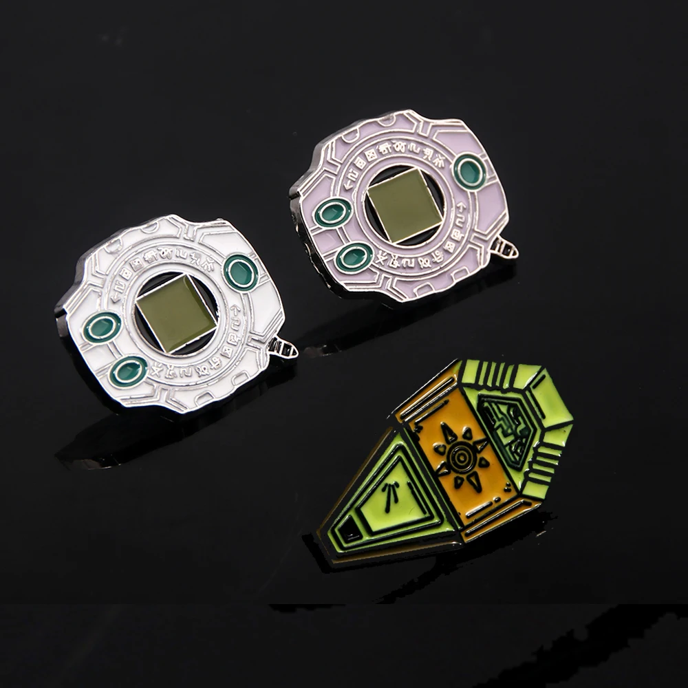 Digimon Adventure Spille Smaltate Digivice Badge Spille Risvolto Per Donna Uomo Abbigliamento Zaino Accessori
