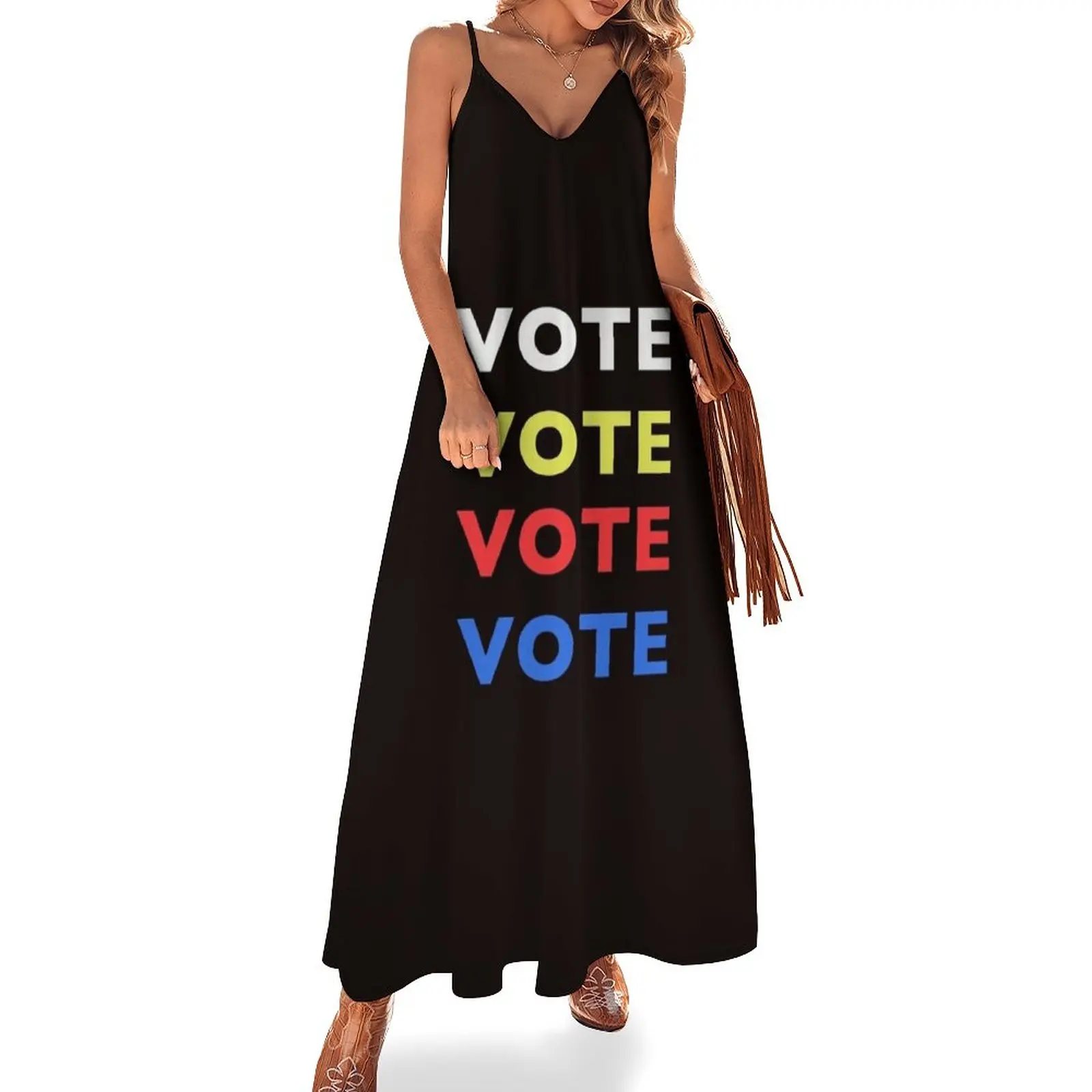 

vote Sleeveless Dress Elegant gown Women's clothing Clothing female Womens dresses