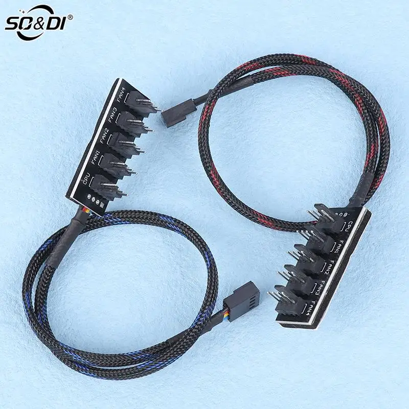 

1 шт. плетеный кабель питания, от 1 до 4 контактов, TX4 PWM кулер процессора, Компьютерный Вентилятор охлаждения шасси, разветвитель, переходник, провод