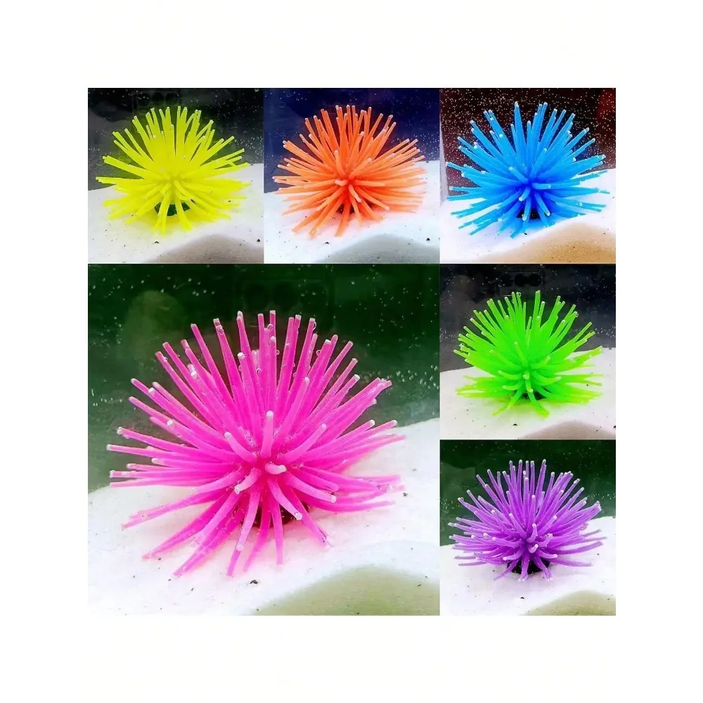 Artificial Sea Urchin/Anemone Soft Coral 1pc For Aquarium Decorative Fish Tank Ornament